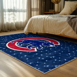 mlb chicago cubs area rug non slip baseball carpet home decor gift idea for fans bedroom cac40