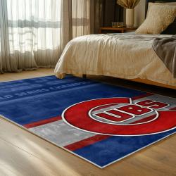mlb chicago cubs area rug non slip baseball carpet home decor gift idea for fans bedroom cac41