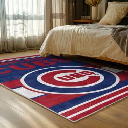 mlb chicago cubs area rug non slip baseball carpet home decor gift idea for fans bedroom cac47