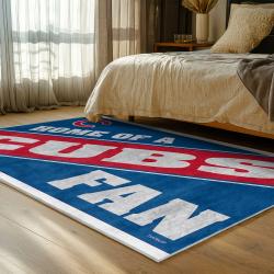 mlb chicago cubs area rug non slip baseball carpet home decor gift idea for fans bedroom cac48