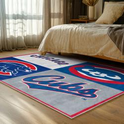 mlb chicago cubs area rug non slip baseball carpet home decor gift idea for fans bedroom cac54