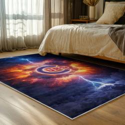 mlb chicago cubs area rug non slip baseball carpet home decor gift idea for fans bedroom cac57