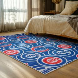 mlb chicago cubs area rug non slip baseball carpet home decor gift idea for fans bedroom cac62