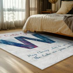 mlb chicago cubs area rug non slip baseball carpet home decor gift idea for fans bedroom cac66