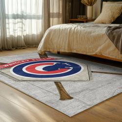 mlb chicago cubs area rug non slip baseball carpet home decor gift idea for fans bedroom cac69