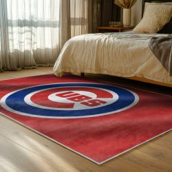 mlb chicago cubs area rug non slip baseball carpet home decor gift idea for fans bedroom cac70