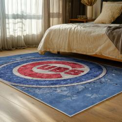 mlb chicago cubs area rug non slip baseball carpet home decor gift idea for fans bedroom cac71