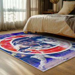 mlb chicago cubs area rug non slip baseball carpet home decor gift idea for fans bedroom cac76