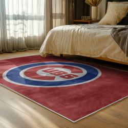 mlb chicago cubs area rug non slip baseball carpet home decor gift idea for fans bedroom cac81