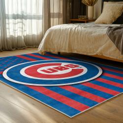 mlb chicago cubs area rug non slip baseball carpet home decor gift idea for fans bedroom cac83