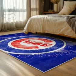 mlb chicago cubs area rug non slip baseball carpet home decor gift idea for fans bedroom cac85