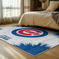 mlb chicago cubs area rug non slip baseball carpet home decor gift idea for fans bedroom cac86