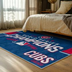 mlb chicago cubs area rug non slip baseball carpet home decor gift idea for fans bedroom cac88