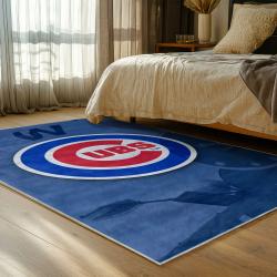 mlb chicago cubs area rug non slip baseball carpet home decor gift idea for fans bedroom cac89