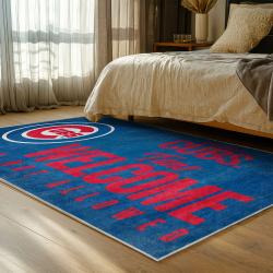 mlb chicago cubs area rug non slip baseball carpet home decor gift idea for fans bedroom cac98