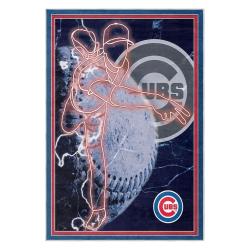 mlb chicago cubs area rug non slip baseball carpet home decor gift idea for fans cac35