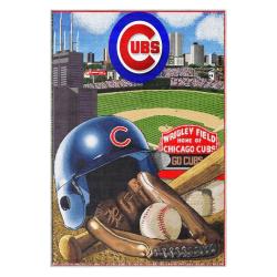 mlb chicago cubs area rug non slip baseball carpet home decor gift idea for fans cac47