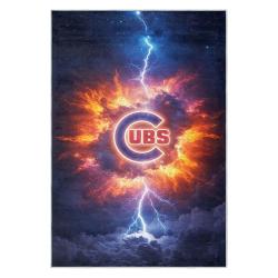 mlb chicago cubs area rug non slip baseball carpet home decor gift idea for fans cac62