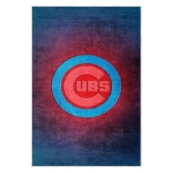 mlb chicago cubs area rug non slip baseball carpet home decor gift idea for fans cac89