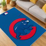 mlb chicago cubs area rug non slip baseball carpet home decor gift idea for fans living room cac117
