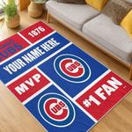 mlb chicago cubs area rug non slip baseball carpet home decor gift idea for fans living room cac118