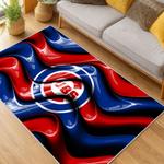 mlb chicago cubs area rug non slip baseball carpet home decor gift idea for fans living room cac119