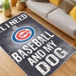 mlb chicago cubs area rug non slip baseball carpet home decor gift idea for fans living room cac127