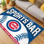 mlb chicago cubs area rug non slip baseball carpet home decor gift idea for fans living room cac135