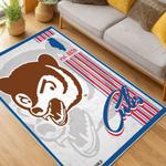 mlb chicago cubs area rug non slip baseball carpet home decor gift idea for fans living room cac146