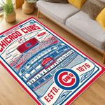 mlb chicago cubs area rug non slip baseball carpet home decor gift idea for fans living room cac160
