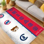 mlb chicago cubs area rug non slip baseball carpet home decor gift idea for fans living room cac168