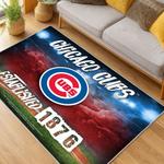 mlb chicago cubs area rug non slip baseball carpet home decor gift idea for fans living room cac183