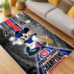 mlb chicago cubs area rug non slip baseball carpet home decor gift idea for fans living room cac189