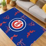 mlb chicago cubs area rug non slip baseball carpet home decor gift idea for fans living room cac194