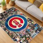 mlb chicago cubs area rug non slip baseball carpet home decor gift idea for fans living room cac196