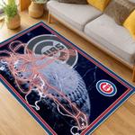 mlb chicago cubs area rug non slip baseball carpet home decor gift idea for fans living room cac198