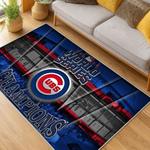 mlb chicago cubs area rug non slip baseball carpet home decor gift idea for fans living room cac34