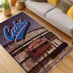 mlb chicago cubs area rug non slip baseball carpet home decor gift idea for fans living room cac39