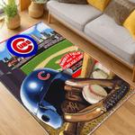 mlb chicago cubs area rug non slip baseball carpet home decor gift idea for fans living room cac42
