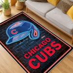 mlb chicago cubs area rug non slip baseball carpet home decor gift idea for fans living room cac43