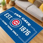 mlb chicago cubs area rug non slip baseball carpet home decor gift idea for fans living room cac45