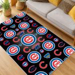 mlb chicago cubs area rug non slip baseball carpet home decor gift idea for fans living room cac50