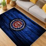 mlb chicago cubs area rug non slip baseball carpet home decor gift idea for fans living room cac51
