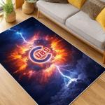 mlb chicago cubs area rug non slip baseball carpet home decor gift idea for fans living room cac57
