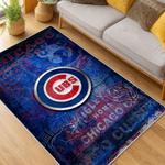 mlb chicago cubs area rug non slip baseball carpet home decor gift idea for fans living room cac61