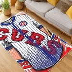 mlb chicago cubs area rug non slip baseball carpet home decor gift idea for fans living room cac63