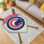mlb chicago cubs area rug non slip baseball carpet home decor gift idea for fans living room cac69
