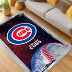 mlb chicago cubs area rug non slip baseball carpet home decor gift idea for fans living room cac74