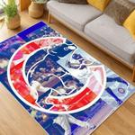 mlb chicago cubs area rug non slip baseball carpet home decor gift idea for fans living room cac76