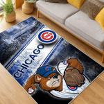 mlb chicago cubs area rug non slip baseball carpet home decor gift idea for fans living room cac80